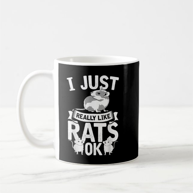 Rat Lover Rodent Funny Animal Pet Cute Rat  Coffee Mug (Left)