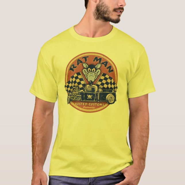 Rat Man Rusted Customs T-Shirt (Front)