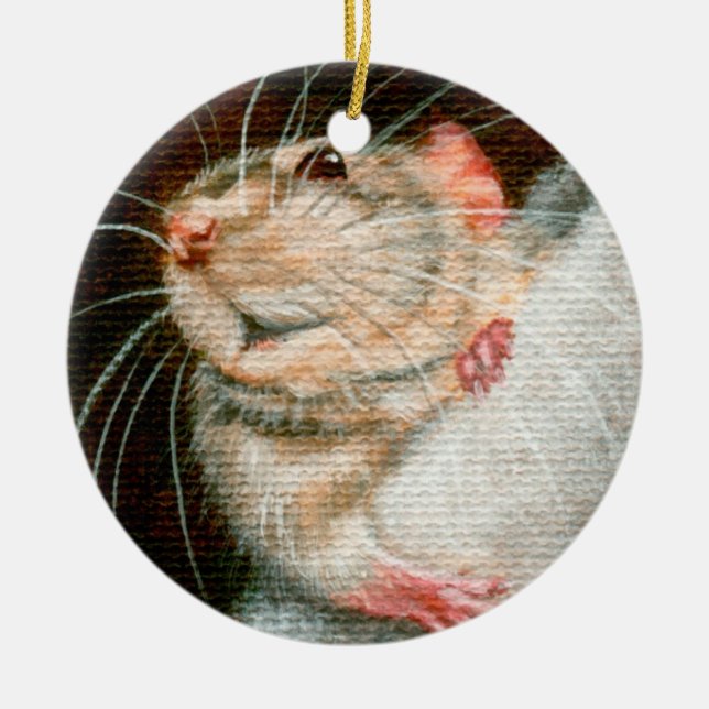 Rat Merry Christmas ornament (Front)