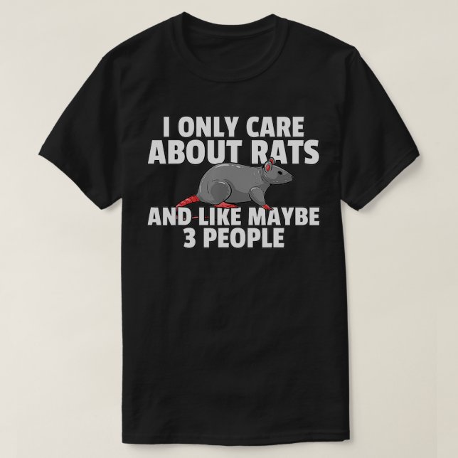Rat Mouse Cute Pet Rat Owner  T-Shirt (Design Front)