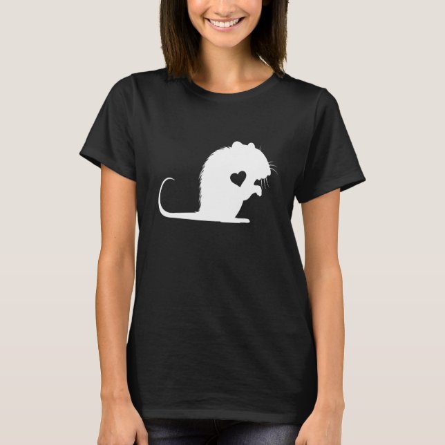 Rat Owner Rat Heart Love Rodent Rat Lover Mouse An T-Shirt (Front)
