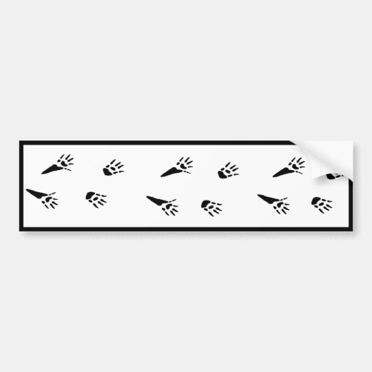 Rat Paw Print Bumper Sticker
