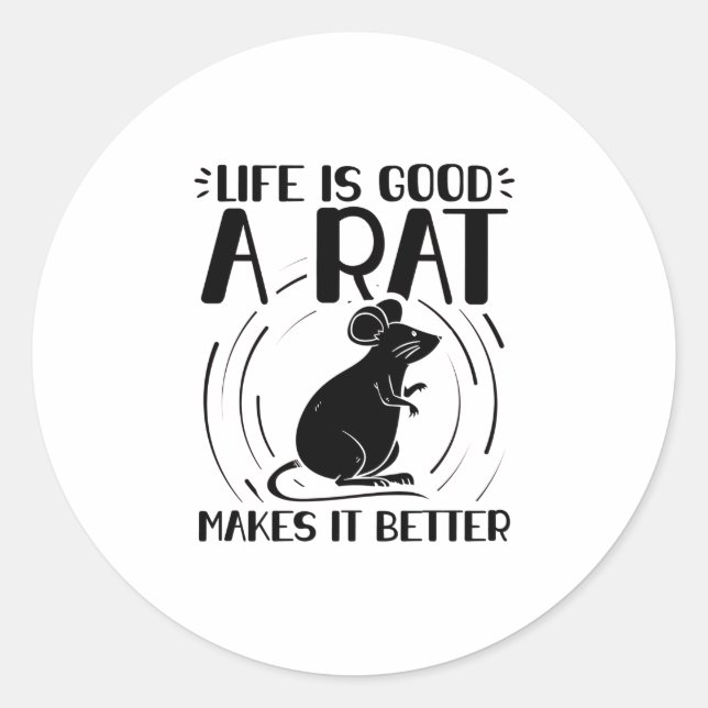 Rat Pet | Rodent Rats Animals Gifts Classic Round Sticker (Front)