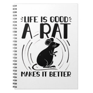 Rat Pet Rodent Rats Animals Gifts Notebook