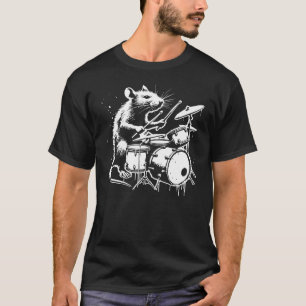 rat playing the drums. T-Shirt