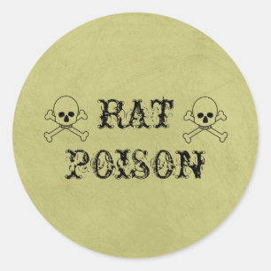 Rat Poison Vintage Halloween Potion Labels