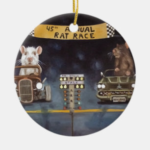 Rat Race Ceramic Tree Decoration