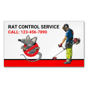 Rat Removal Professional Pest Control Service Magnetic Business Card
