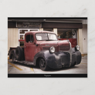 "RAT ROD" DODGE Postcard