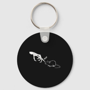 Rat Scary Skeleton Hand Boop Spooky Halloween  Key Ring