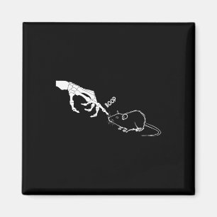 Rat Scary Skeleton Hand Boop Spooky Halloween Magnet