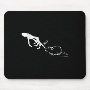 Rat Scary Skeleton Hand Boop Spooky Halloween Mouse Pad