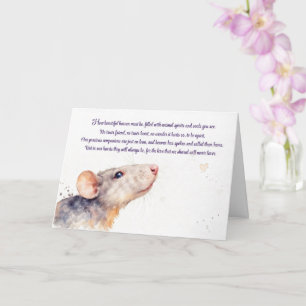 Rat Sympathy Condolences Heaven Loss of Pet Rat Card