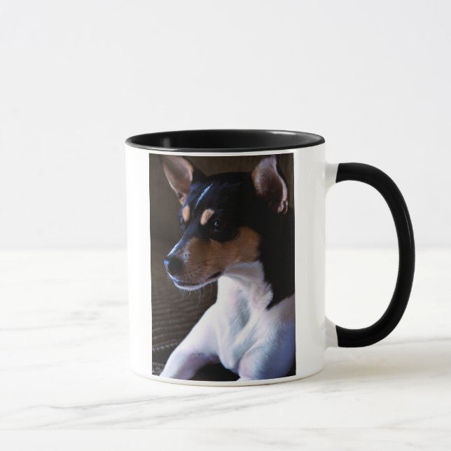 Rat Terrier 2 Dog Breed Mug (Right)