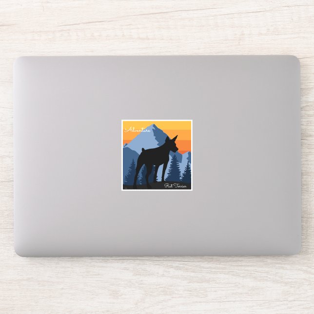 Rat terrier adventure sticker (Computer)