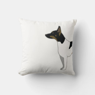 Rat Terrier Basic Breed Silhouette Illustration Cushion