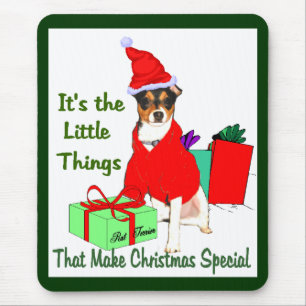 Rat Terrier Christmas Gifts Mouse Pad