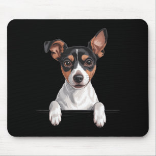 Rat Terrier Cute Peeking Rattie Dog Lover Mouse Pad