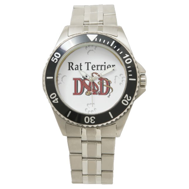Rat Terrier Dad Gifts Watch (Front)