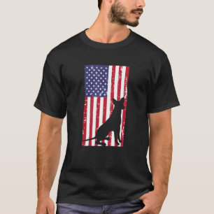 Rat Terrier Distressed Patriotic All American USA T-Shirt