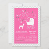 Rat Terrier Dog Baby Shower Pink Girl