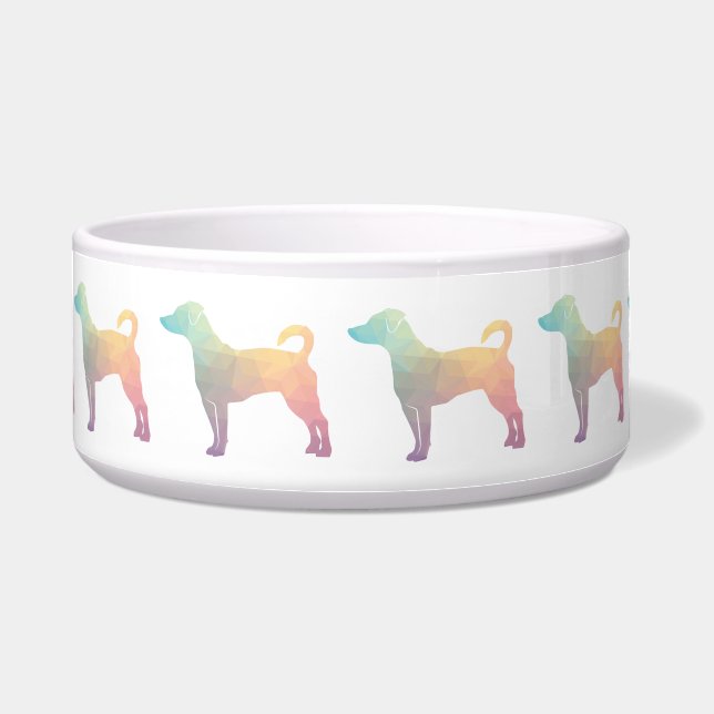 Rat Terrier Dog Breed Geo Silhouette Pastel (Front)