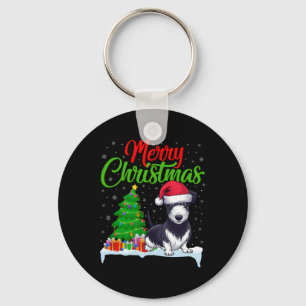 Rat Terrier Dog Christmas Tree Lights Funny Xmas D Key Ring