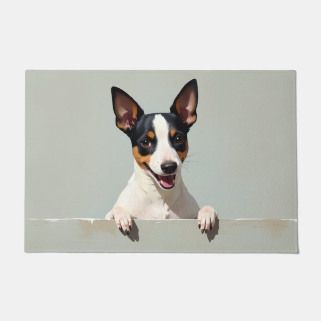 Rat Terrier Dog Doormat Art (Front)