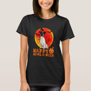 Rat Terrier Dog Halloween Happy Howl O Ween T-Shirt