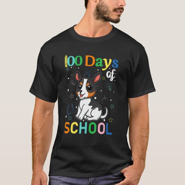 Rat Terrier Dog Lovers Teacher Student 100th Day o T-Shirt (Front)