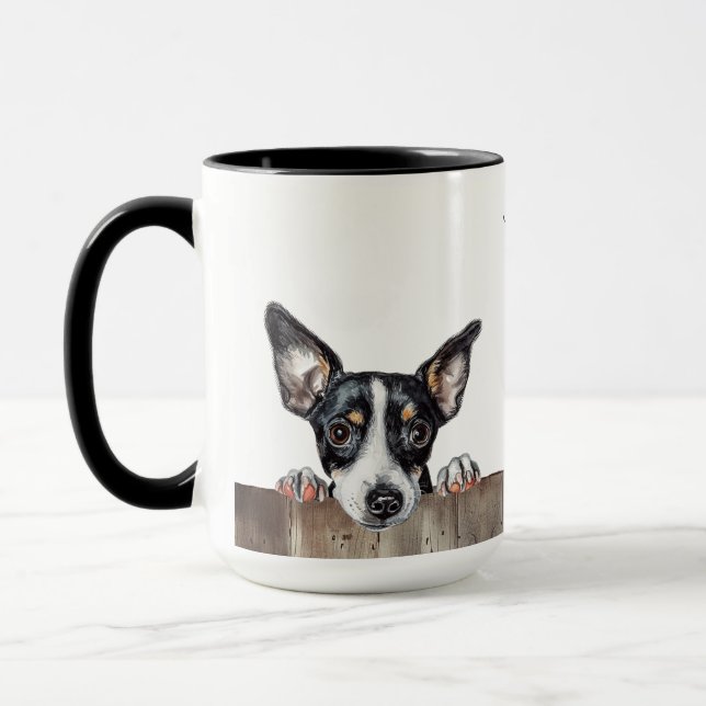 Rat Terrier Dog Mug (Left)