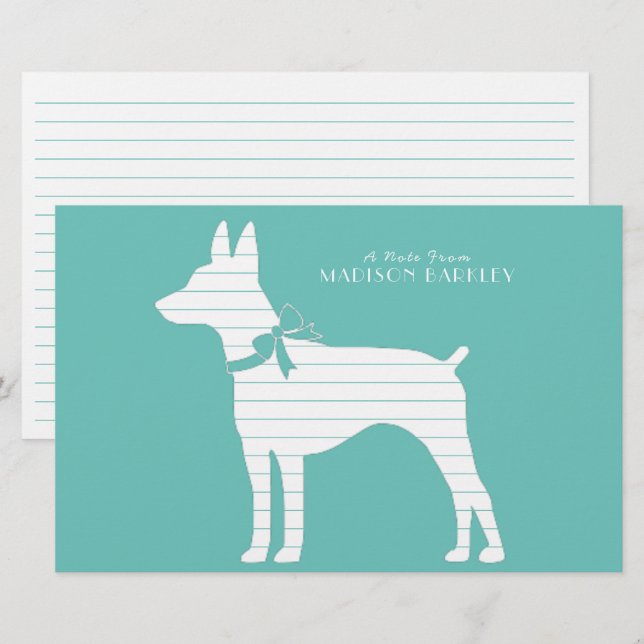 Rat Terrier Dog Puppy Stationery (Front/Back)