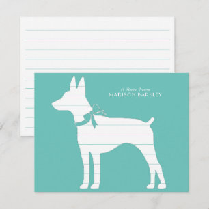 Rat Terrier Dog Puppy Thank You Card