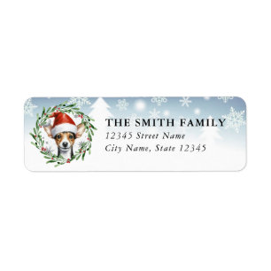 Rat Terrier Dog Return Address Label