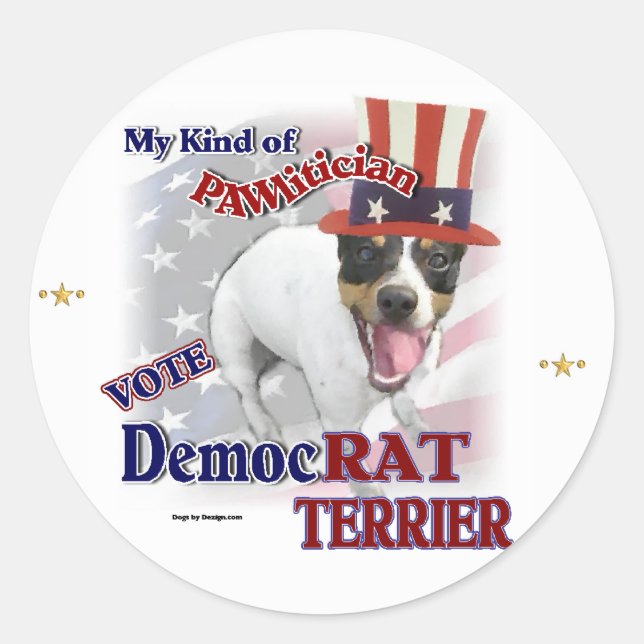 RAT TERRIER  Gifts Classic Round Sticker (Front)