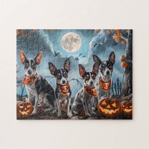 Rat Terrier Halloween Spooky Jigsaw Puzzle
