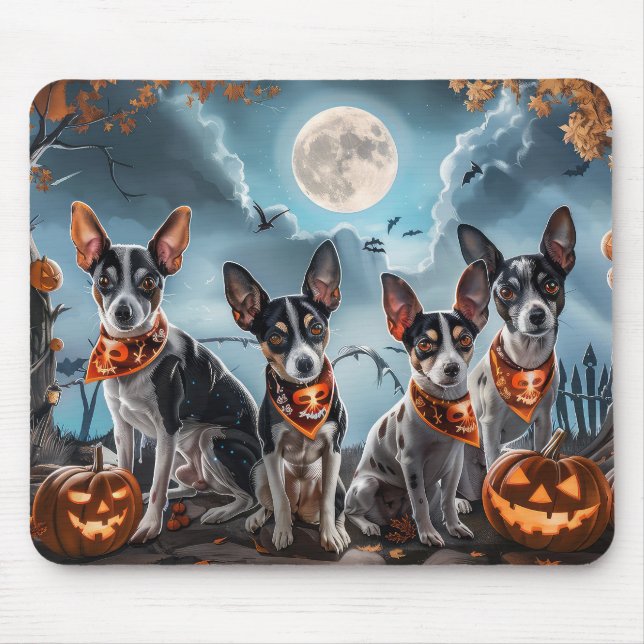 Rat Terrier Halloween Spooky  Mouse Pad (Front)