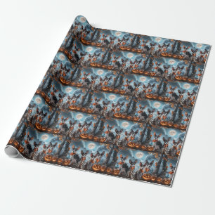 Rat Terrier Halloween Spooky  Wrapping Paper