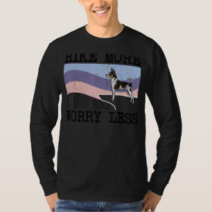 Rat Terrier Hike More Worry Less Graphic Hiking T-Shirt