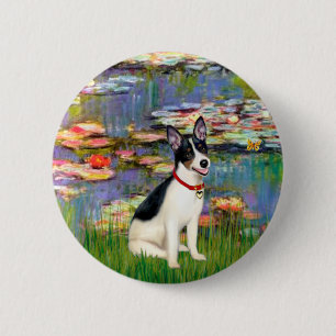 Rat Terrier - Lilies 2 6 Cm Round Badge