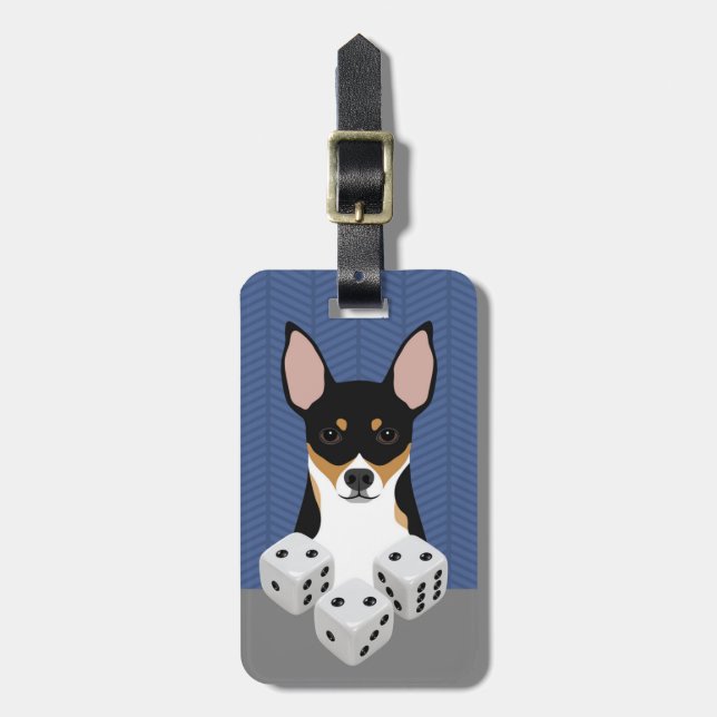 Rat Terrier Luggage Tags (Front Vertical)