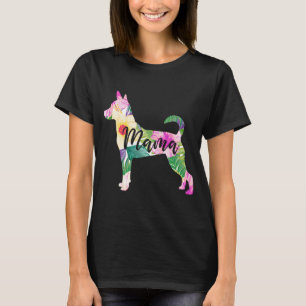 Rat Terrier Mama Mum Flower Mother's Day T-Shirt