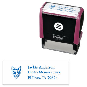 RAT TERRIER    Name & Return Address Self-inking Stamp