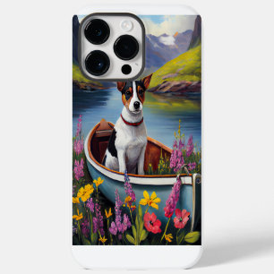 Rat Terrier on a Paddle: A Scenic Adventure iPhone 14 Pro Max Case