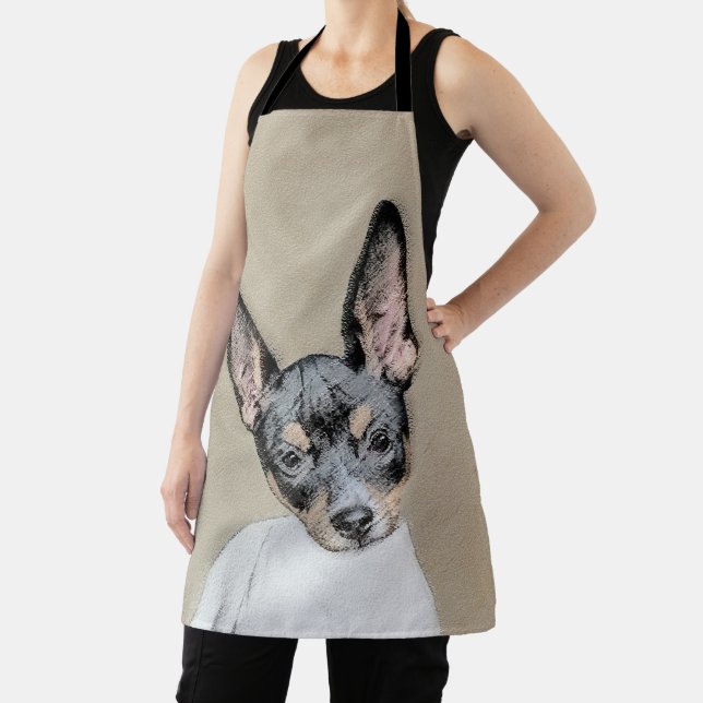 Rat Terrier Painting - Cute Original Dog Art Apron (Insitu)
