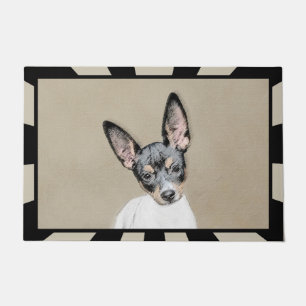 Rat Terrier Painting - Cute Original Dog Art Doormat
