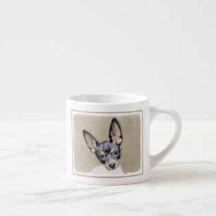 Rat Terrier Painting - Cute Original Dog Art Espresso Cup