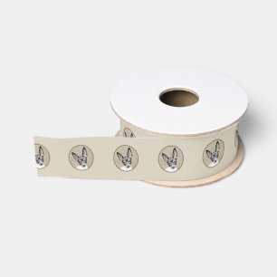Rat Terrier Painting - Cute Original Dog Art Grosgrain Ribbon