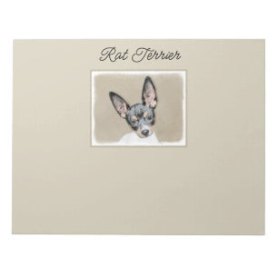 Rat Terrier Painting - Cute Original Dog Art Notep Notepad