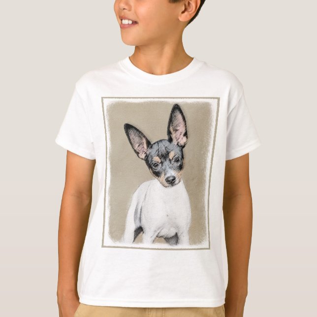 Rat Terrier Painting - Cute Original Dog Art T-Shirt (Front)